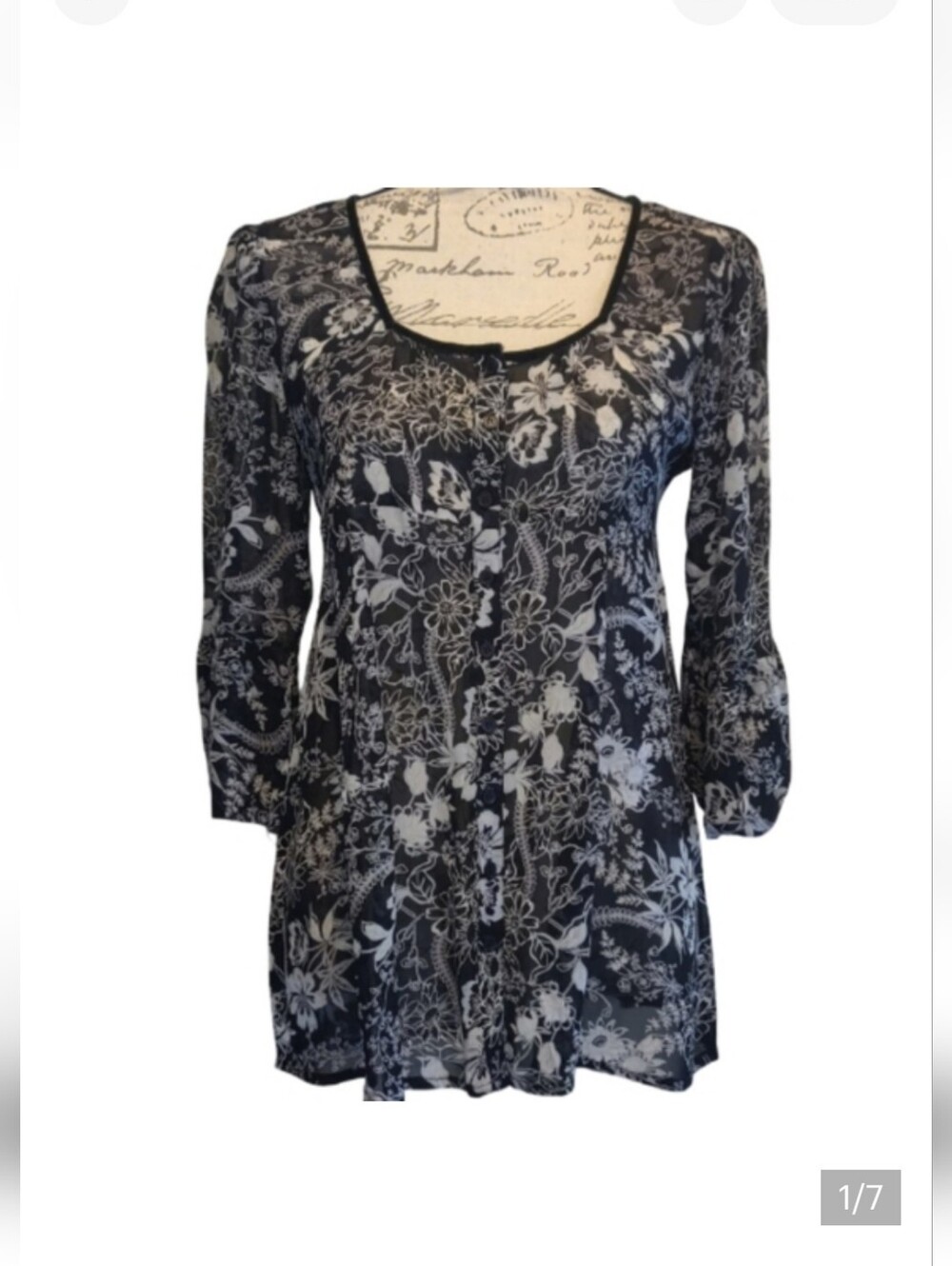 Sheer Floral Blouse.